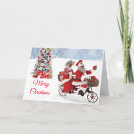 Afroamerikaner Herr & Mrs. Claus Christmas Card Karte