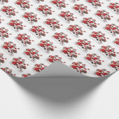 Afroamerikaner Herr & Mrs. Santa Claus auf dem Fah Geschenkpapier (Ecke)