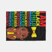 Afroamerikaner ich bin ein schwarzes Kind schwarze Fleecedecke (Vorderseite (Horizontal))