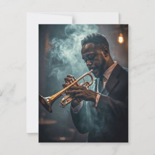 Afroamerikaner Jazz Musician Trumpet der 40er Jahr Postkarte