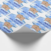 Afroamerikaner-Jungen-Babyparty-Packpapier Geschenkpapier (Ecke)