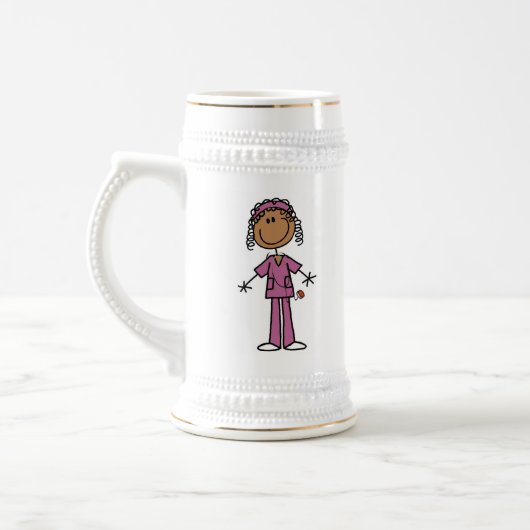 Afroamerikaner-Krankenschwester Bierglas (Links)