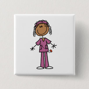 Afroamerikaner-Krankenschwester Button