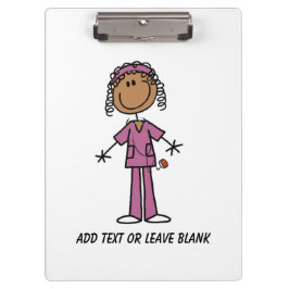 Afroamerikaner-Krankenschwester-Klemmbrett Klemmbrett