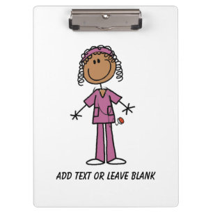 Afroamerikaner-Krankenschwester-Klemmbrett Klemmbrett