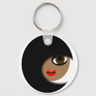 Afroamerikaner-Mädchen-Kleid! Schlüsselanhänger