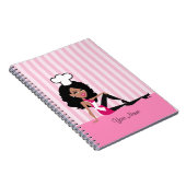 Afroamerikaner-Mädchen-kulinarisches Notizbuch Notizblock (Rechte Seite)