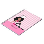 Afroamerikaner-Mädchen-kulinarisches Notizbuch Notizblock (Linke Seite)