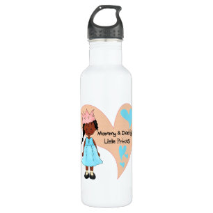 Afroamerikaner-Mama und die Prinzessin des Vatis Trinkflasche