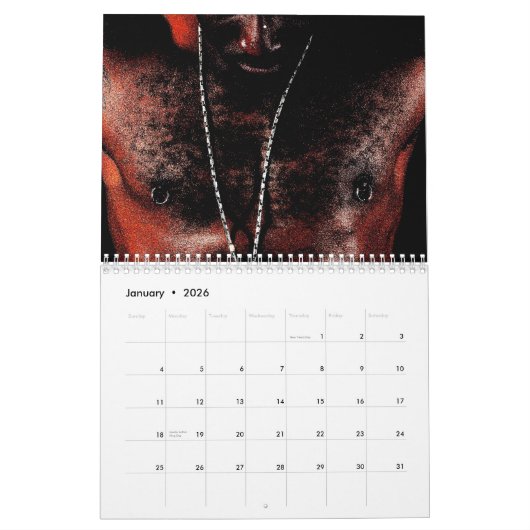Afroamerikaner-Mannkalender Kalender (Jan 2026)