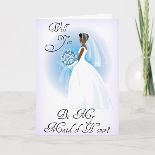 Afroamerikaner meine Trauzeugin Einladung (Vorderseite)