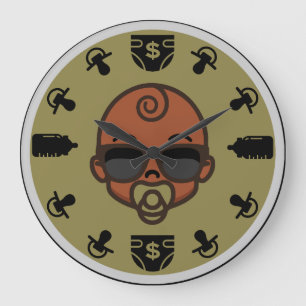 Afroamerikaner New Mommy Wrist Große Wanduhr