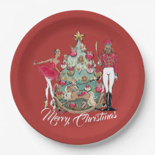 Afroamerikaner-Nussknacker-Ballett-Tänzer Christm Pappteller
