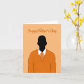 Afroamerikaner Orange Happy Vatertag Karte (Gelbe Blume)