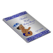 Afroamerikaner-Prinz Blue Silver Gift Guest Notizblock (Rechte Seite)