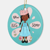Afroamerikaner Prinzessin-große Schwester Keramikornament (Links)