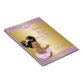 Afroamerikaner-Prinzessin Lilac Gold Gift Guest Notizblock (Rechte Seite)