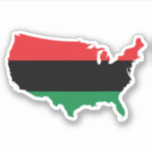 Afroamerikaner _ Rot, Schwarz und Grün Aufkleber (Vorderseite)