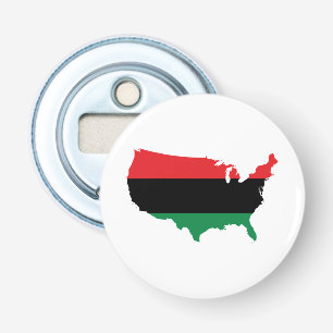Afroamerikaner _ Rot, Schwarz und Grün Flaschenöffner
