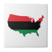 Afroamerikaner _ Rot, Schwarz und Grün Fliese (Vorderseite)