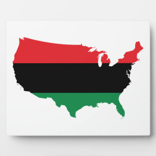 Afroamerikaner _ Rot, Schwarz und Grün Fotoplatte