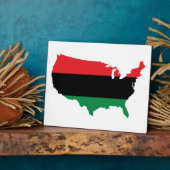 Afroamerikaner _ Rot, Schwarz und Grün Fotoplatte (Seite)