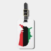 Afroamerikaner _ Rot, Schwarz und Grün Gepäckanhänger (Vorderseite vertikal)
