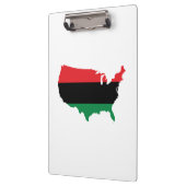 Afroamerikaner _ Rot, Schwarz und Grün Klemmbrett (Links)