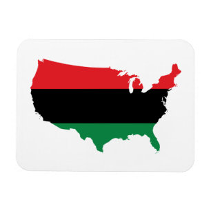 Afroamerikaner _ Rot, Schwarz und Grün Magnet