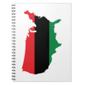 Afroamerikaner _ Rot, Schwarz und Grün Notizblock (Vorderseite)