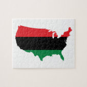Afroamerikaner _ Rot, Schwarz und Grün Puzzle (Horizontal)