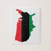 Afroamerikaner _ Rot, Schwarz und Grün Puzzle (Vertikal)