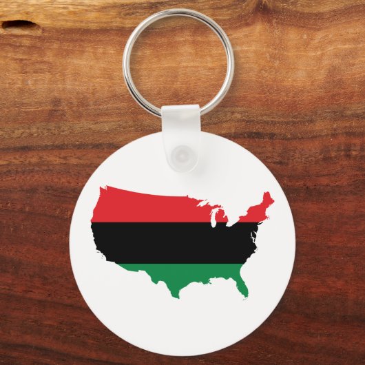 Afroamerikaner _ Rot, Schwarz und Grün Schlüsselanhänger (Vorderseite)