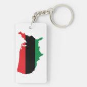 Afroamerikaner _ Rot, Schwarz und Grün Schlüsselanhänger (Rückseite)