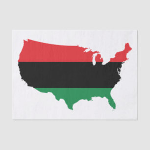 Afroamerikaner _ Rot, Schwarz und Grün Seidenpapier