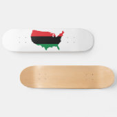 Afroamerikaner _ Rot, Schwarz und Grün Skateboard (Horizontal)