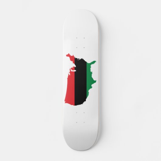 Afroamerikaner _ Rot, Schwarz und Grün Skateboard (Vorderseite)