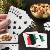 Afroamerikaner _ Rot, Schwarz und Grün Spielkarten (In Situ)