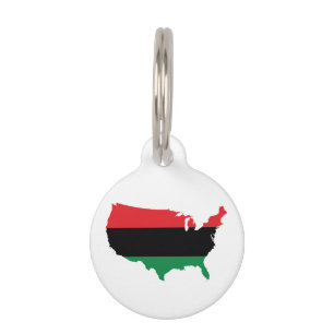 Afroamerikaner _ Rot, Schwarz und Grün Tiermarke