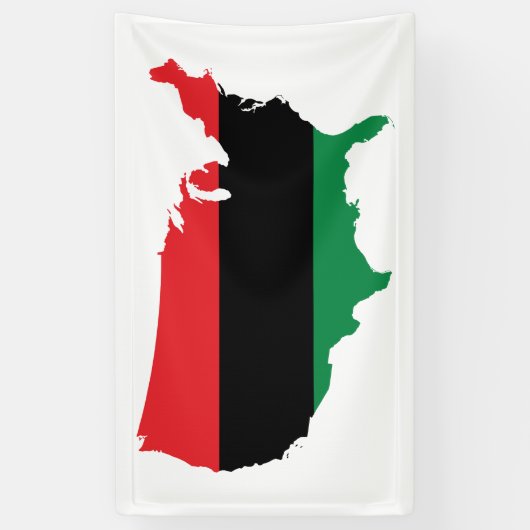 Afroamerikaner _rote, schwarze u. grüne Farben Banner (Vertikal)