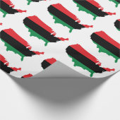 Afroamerikaner _rote, schwarze u. grüne Farben Geschenkpapier (Ecke)