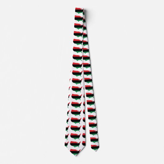 Afroamerikaner _rote, schwarze u. grüne Farben Krawatte (Vorderseite)