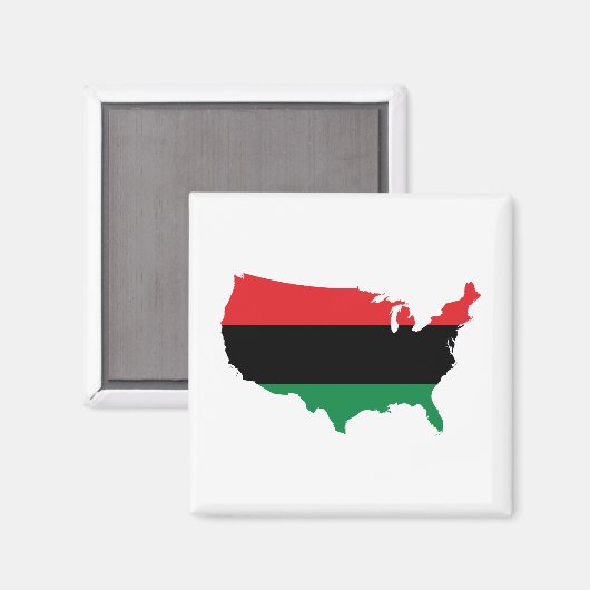 Afroamerikaner _rote, schwarze u. grüne Farben Magnet (Vorderseite/Rückseite)