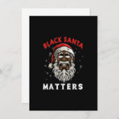 Afroamerikaner Santa Black Matters Weihnachts Paj Einladung (Vorne/Hinten)