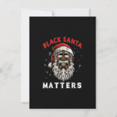 Afroamerikaner Santa Black Matters Weihnachts Paj Einladung (Vorderseite)