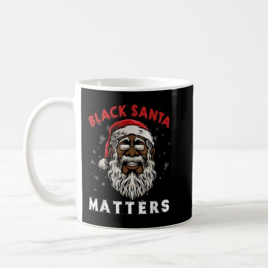 Afroamerikaner Santa Black Matters Weihnachts Paj Kaffeetasse (Links)