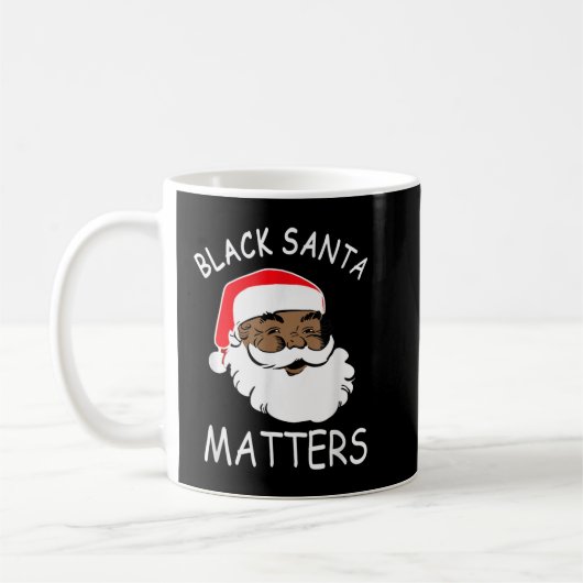 Afroamerikaner Santa Black Matters Weihnachts Paj Kaffeetasse (Links)