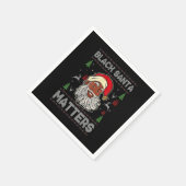 Afroamerikaner Santa Black Matters Weihnachts Paj Serviette (Ecke)