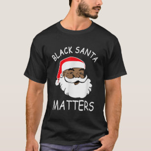 Afroamerikaner Santa Black Matters Weihnachts Paj T-Shirt