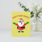 Afroamerikaner Santa Hugs Feiertagspostkarte (Stehend Vorderseite)